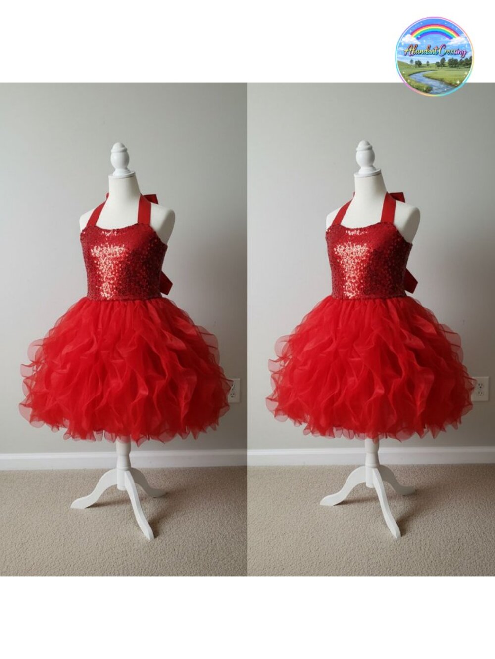 Girls Sequin Tulle Tutu Dress Princess Party Prom Costume